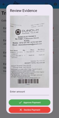 Review Payment Evidence