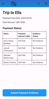 Submit Payment Evidence